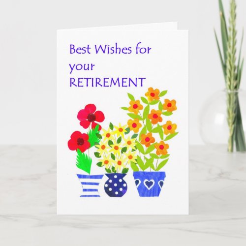 Retirement Best Wishes Card _ Flower Power