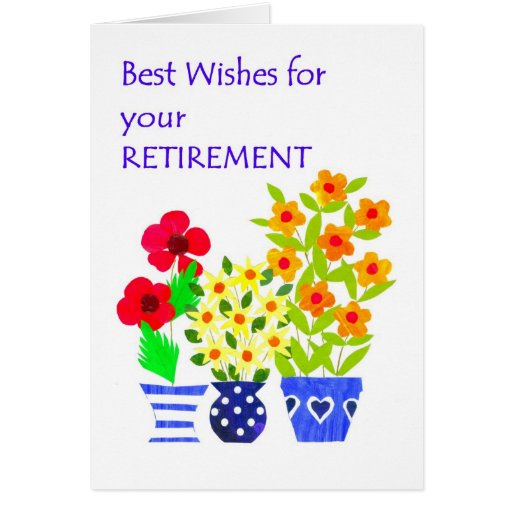 Retirement Best Wishes Card - Flower Power | Zazzle