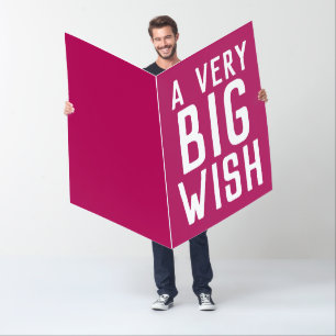 RETIREMENT BIG BIGGEST PINK HUGE GREETING CARD