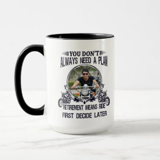 Retirement Biker Dad Custom Picture Mug