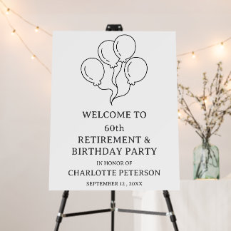 Retirement & Birthday Party Welcome Sign
