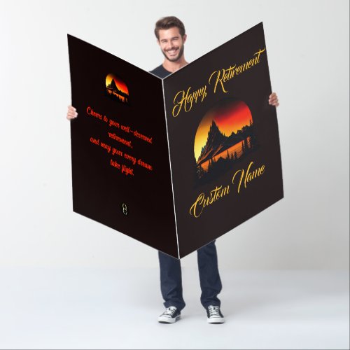 Retirement Blessings _ Custom Big Card _ Sunset