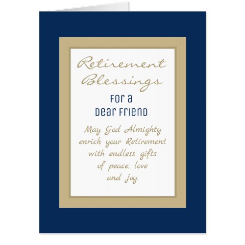  Retirement blessings for Friend  Big card