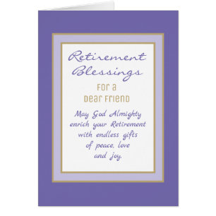 Retirement blessings for Friend card