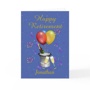 Retirement Blue Celebration Card