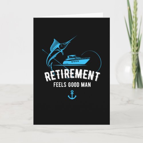 Retirement Boat Fishing Funny Fisherman Design Card