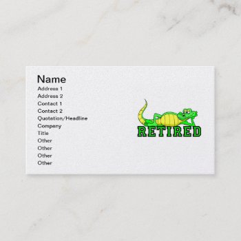 Retirement Business Card by retirementhumor at Zazzle