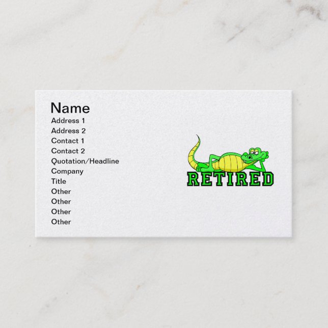 retirement business card (Front)