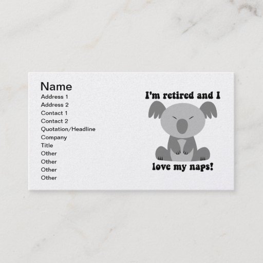 Customizable retirement business card template