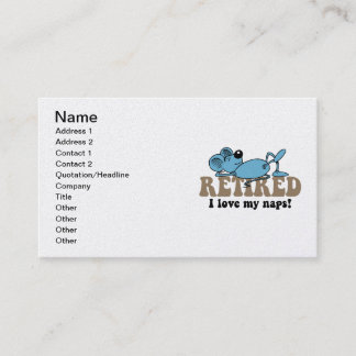 retirement business card