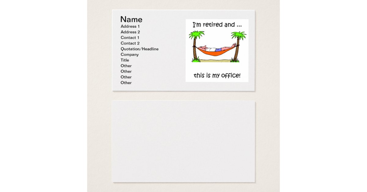 retirement business card | Zazzle