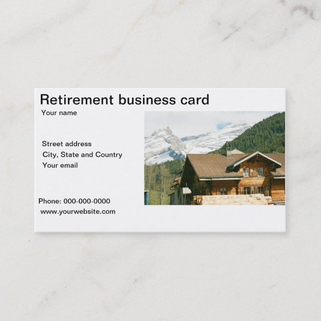 Retirement business card template (Front)