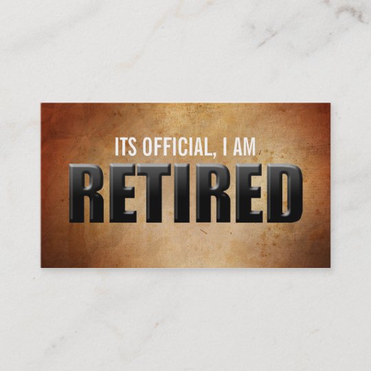 Retirement Business Cards | Zazzle.com