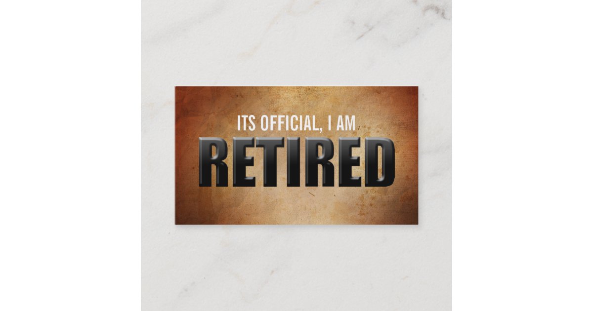 Retirement Business Cards | Zazzle