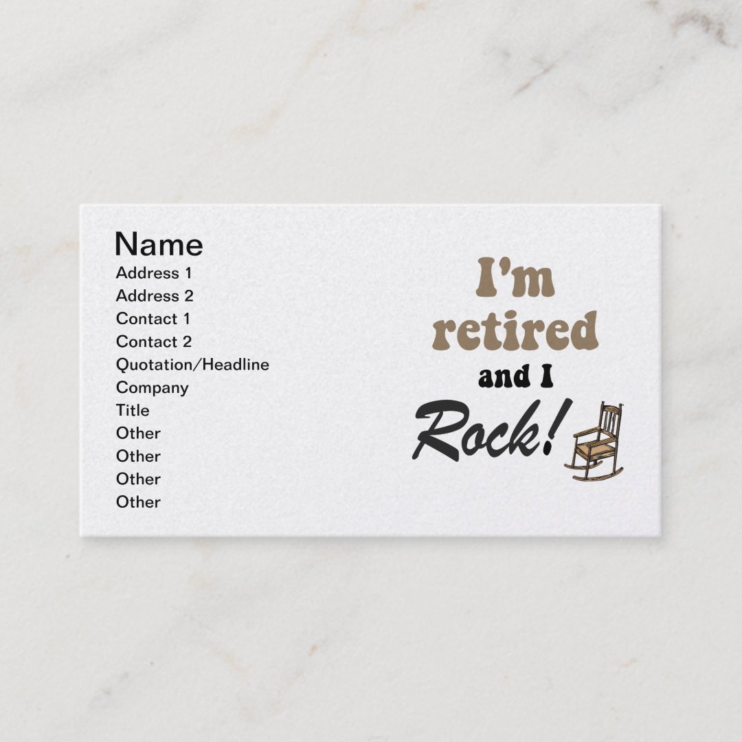 retirement calling card | Zazzle