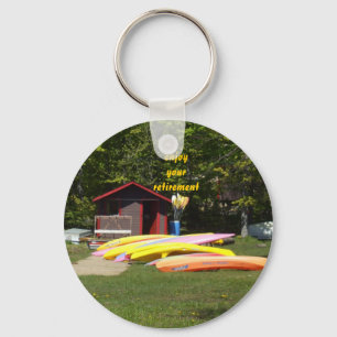Retirement Canoes Keychain