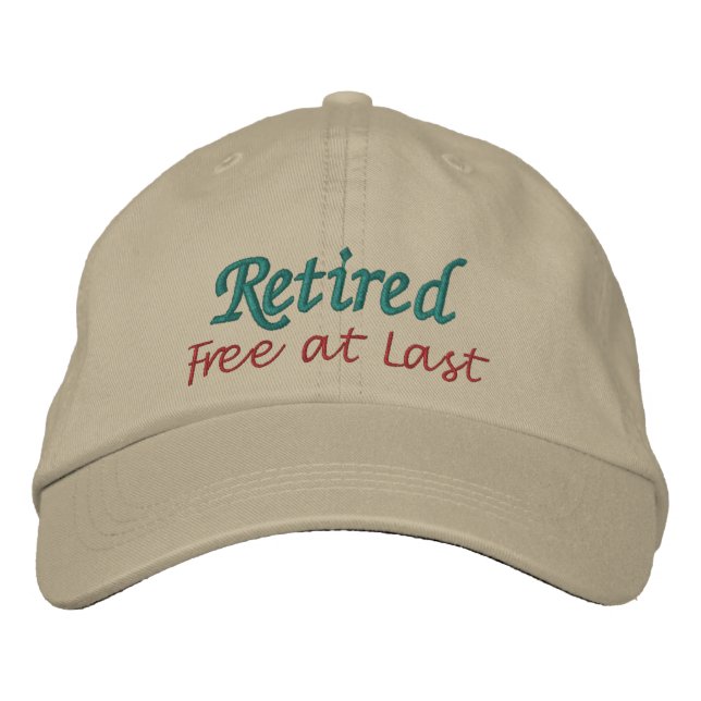 Retirement Cap by SRF - Free at Last ! (Front)
