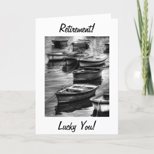 RETIREMENT CARD FILLED WITH GOOD WISHESROW BOATS