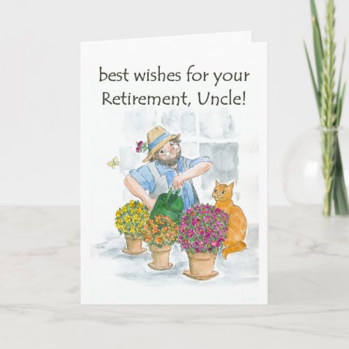 Retirement Card for an Uncle _ Gardener