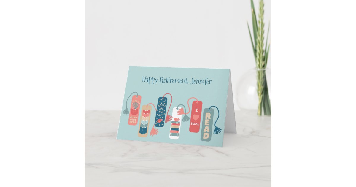 Retirement Card for Librarians, Booksellers | Zazzle