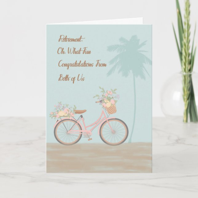 Retirement Card from Both of Us with Bycycle (Front)