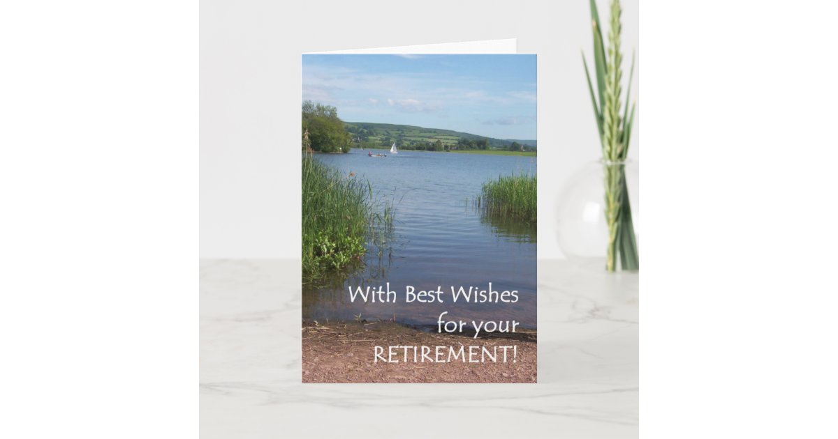 Retirement Card Sailing on Lake Zazzle