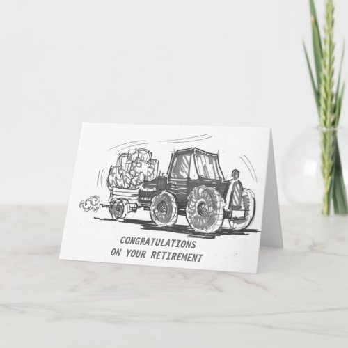 Retirement Card Tractor