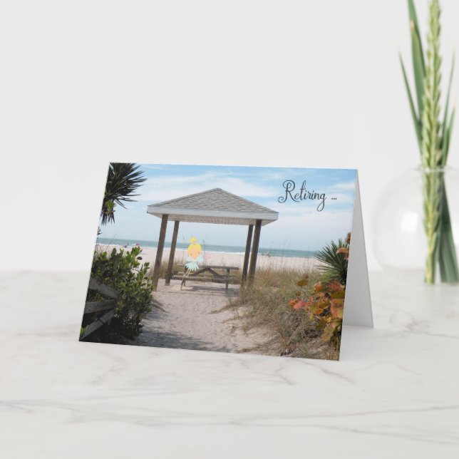 Retirement Card with a Beach Fairy (Front)