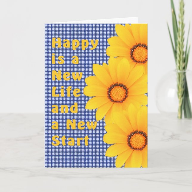 Retirement Card with Cheerful Yellow Flowers (Front)