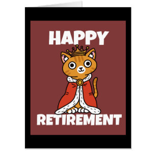 RETIREMENT CAT BIG BIGGEST HUGE GREETING CARD