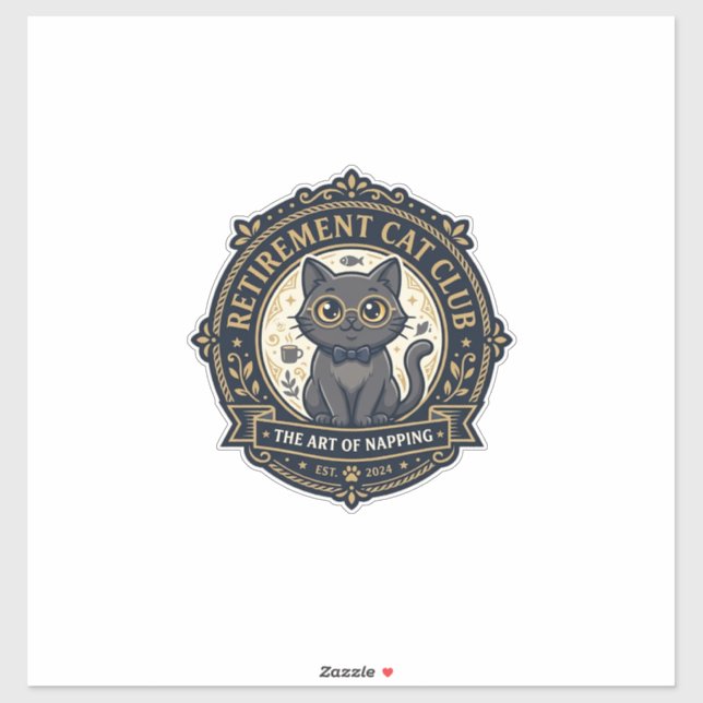 Retirement Cat Cat Dad Gift Idea - Retirement Cat  Sticker (Sheet)