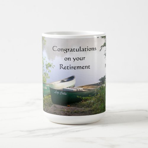 Retirement Celebration Canoes River Journey Coffee Mug