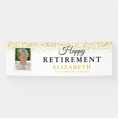 Retirement Celebration Party Gold Glitter Photo