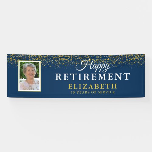 Retirement Celebration Party Gold Glitter Photo