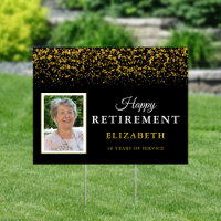 Retirement Celebration Party Gold Photo Yard