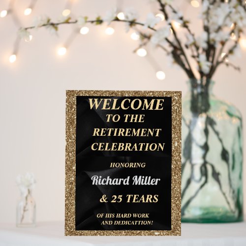 Retirement celebration welcome sign