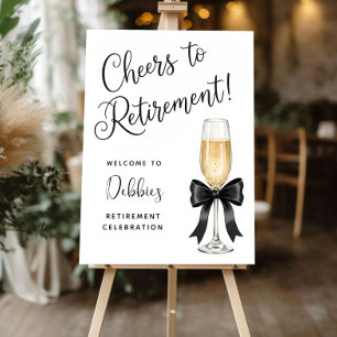 Retirement celebration welcome sign, Cheers to ret Foam Board