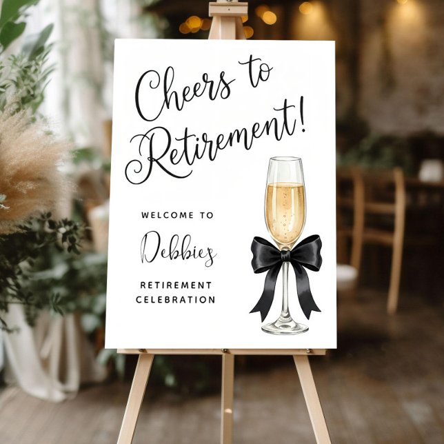 Retirement celebration welcome sign, Cheers to ret Foam Board (Creator Uploaded)