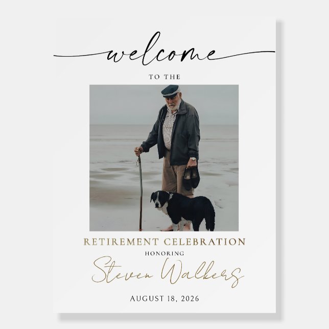 Retirement Celebration with photo Welcome Sign (Front)