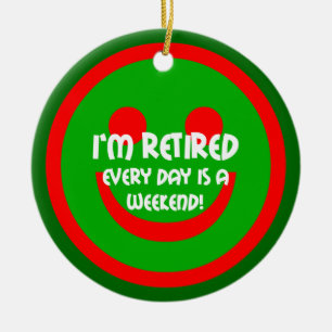 retirement ceramic ornament