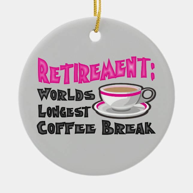 Retirement Ceramic Ornament (Front)