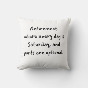 Retirement christmas throw pillow