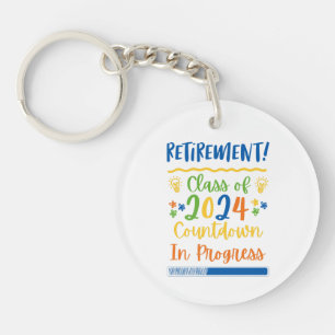 Retirement Class Of 2024 Countdown In Progress  Keychain