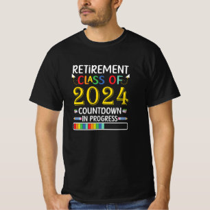 Retirement Class of 2024 Countdown Retired Teacher T-Shirt