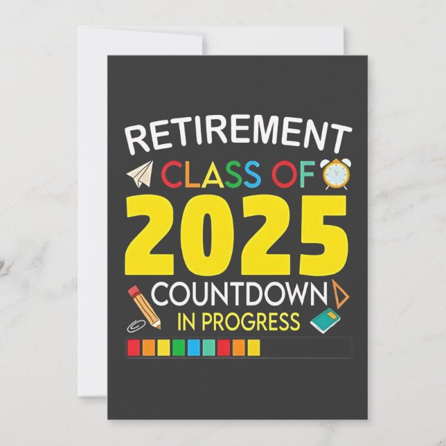 Retirement Class of 2025 Countdown in Process Holiday Card (Front)