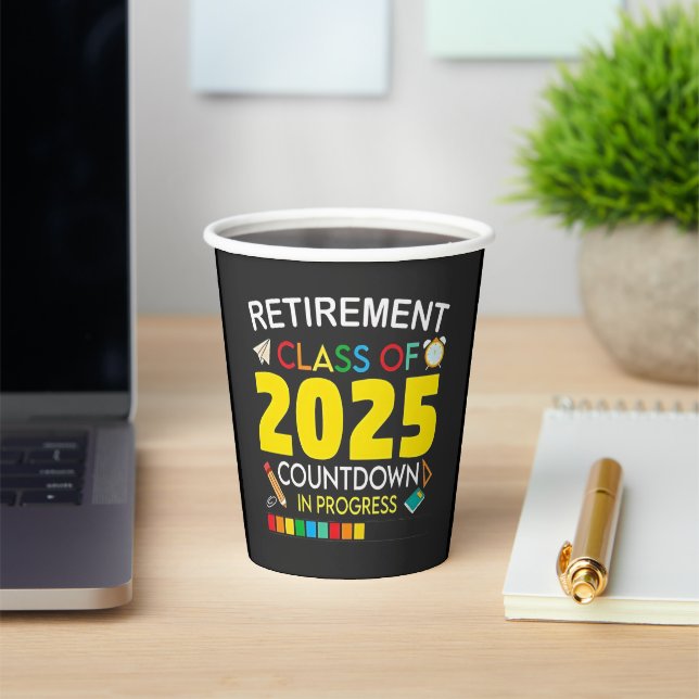 Retirement Class of 2025 Countdown in Process Paper Cups (Insitu)