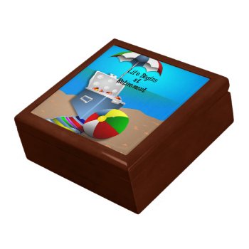Retirement - Colorful Beach Theme Gift Box by RetirementGiftStore at Zazzle