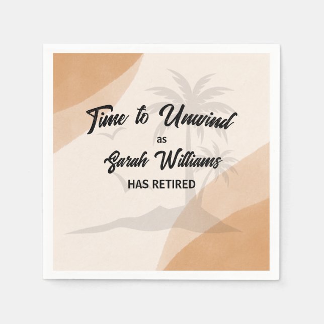 Retirement Company Farewell Party Napkins (Front)