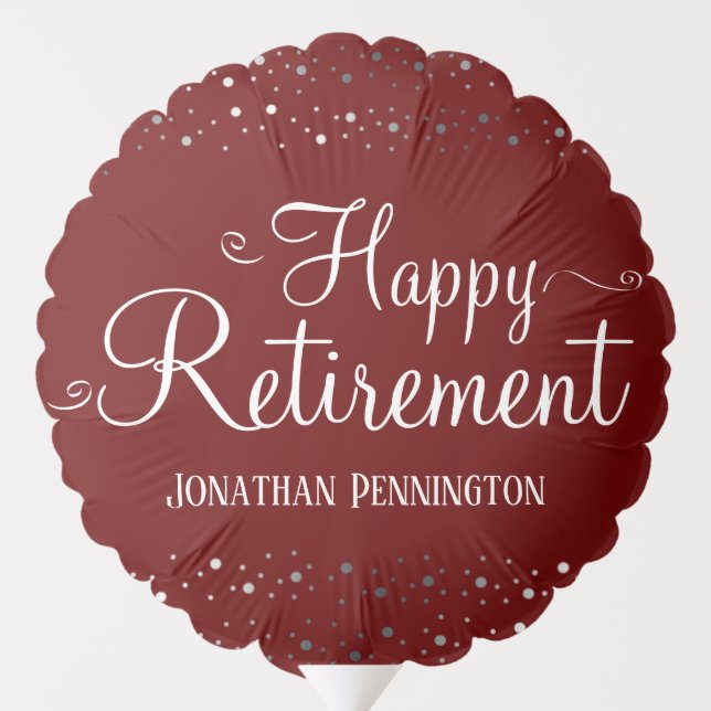 Retirement Confetti Balloon (Back)