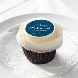 Retirement Confetti Edible Frosting Rounds
